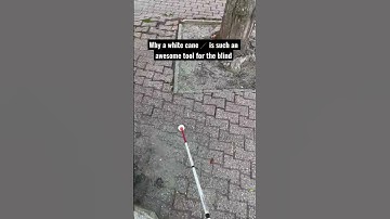 Demo of how helpful a white cane can be when blind or visually impaired #blind #whitecane #demo