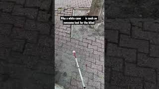 Demo of how helpful a white cane can be when blind or visually impaired #blind #whitecane #demo