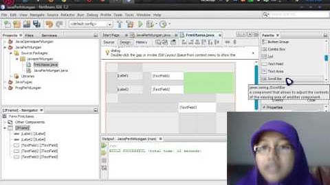 tutorial java netbeans operasi aritmatik jumlah, pengurangan, perkalian dan pembagian dengan form