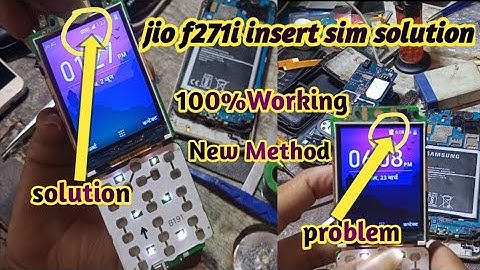 jio f271i insert sim 100%solution jio f271i Sim not working jio F271i Sim jumper 💯%working method