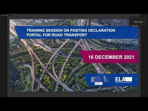 (NL) De trainingssessie over het gebruik van het detacheringsmeldportaal voor wegvervoer
