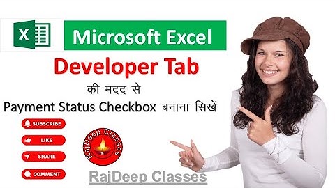 Creating Payment status Checkbox in Excel || Payment Status Checkbox With Developer Tab.