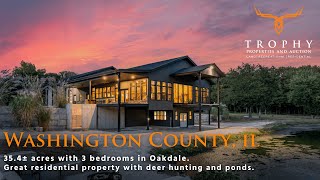 35.4± Acres, Washington County, IL - 3 Bed/2.5 Bath, Recreational, Timberland, Ponds - TrophyPA.com