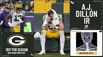 Packers RB A J  Dillon lands on IR, will miss 2024 season after latest neck injury thumbnail