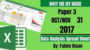 IGCSE ICT 0417/P31/2017 October - November Spread Sheet