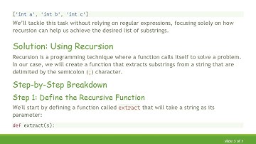 How to Extract a List of Substrings Using Recursion in Python