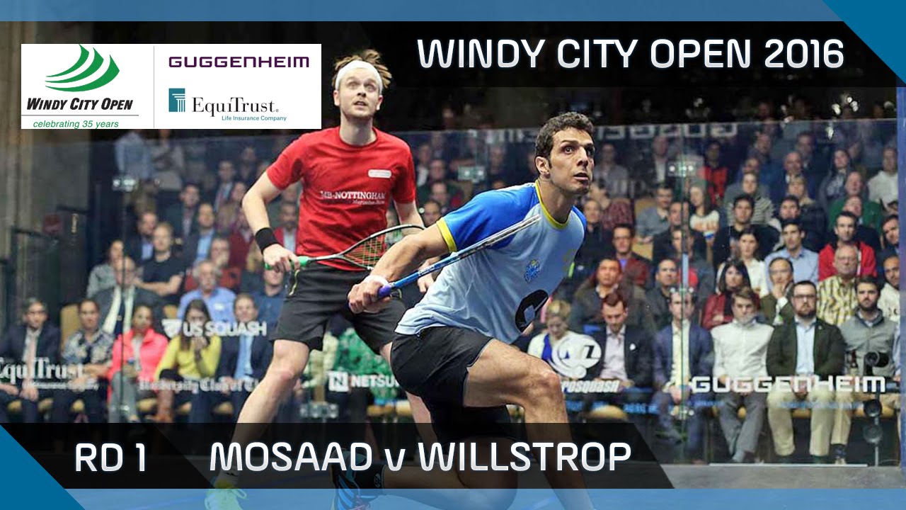 Squash: Mosaad v Willstrop - Windy City Open 2016 - Men's Rd 1 Highlights