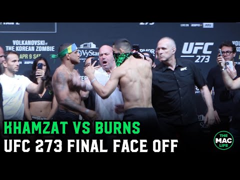 Khamzat Chimaev vs. Gilbert Burns Final Face Off | UFC 273