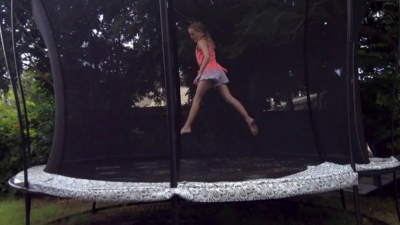 my gymnastics on the trampoline!! - YouTube