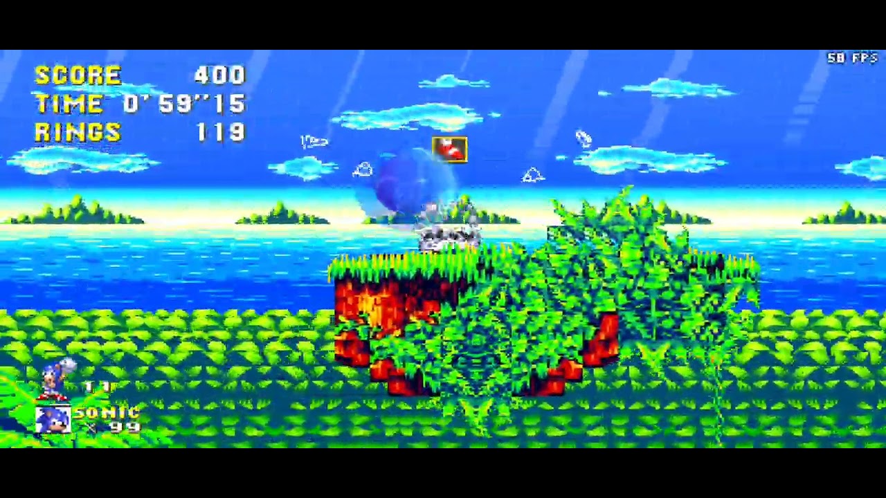 Sonic 3 A.I.R. but its modded to the point it looks like another game - Angel island zone act 1 & 2