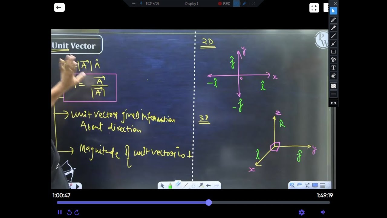 Unit Vector class 11 Satish sir op very ggood sir of PW YouTube