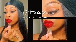 Perfect Red Lip W/ Winged Liner | Valentine’s Day Makeup Tutorial