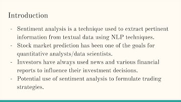 CMU 15388 Final - Stock Market Prediction Using Sentiment Analysis