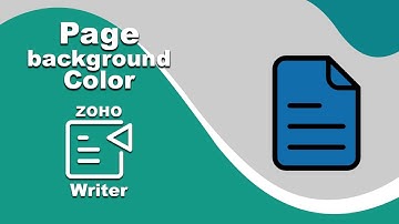 How to add page background color in Zoho Writer