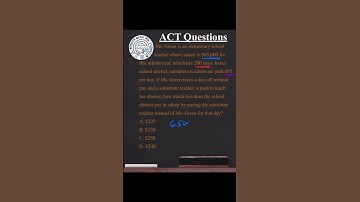 ACT Math Practice 19 - (Word Problem)