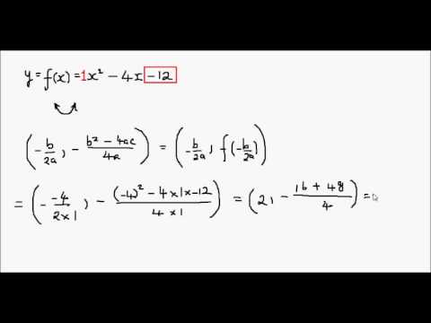 How To Sketch A Parabola Example 2 Y X 2 4x 12 Youtube