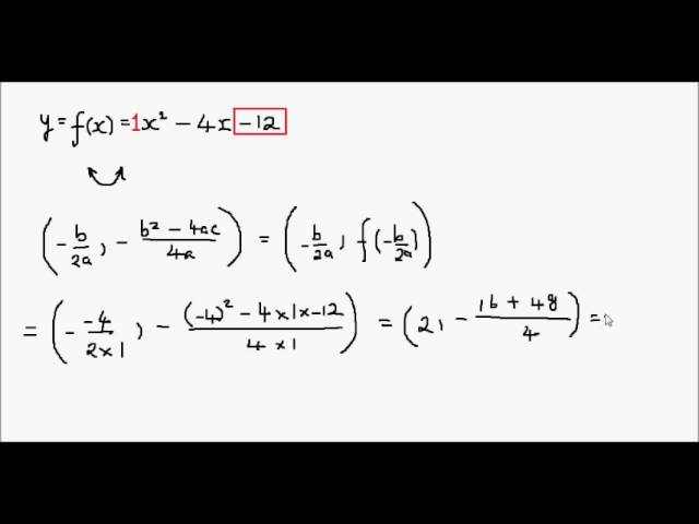 How To Sketch A Parabola Example 2 Y X 2 4x 12 Youtube How To Sketch A Parabola Example 2 Y X 2 4x 12 Youtube