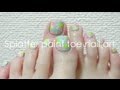 Splatter paint toe nail art / ペイント風ネイルアート