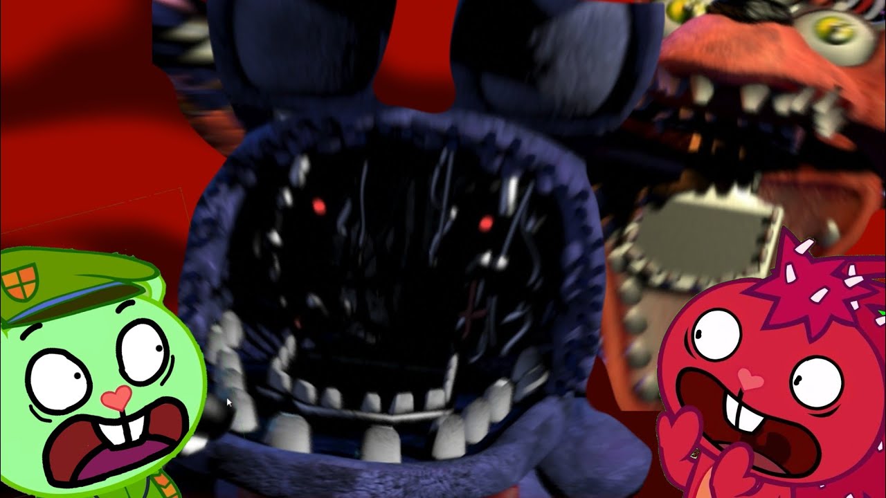 Flippy and Flaky Play Five Nights At Freddy's 2 Night 6 (Help Us) #happytreefriends #flippy #flaky