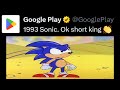 The google play account is obsessed with sonic