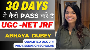 UGC NET JRF Law Preparation June 2025 | 30 Days strategy by JRF Topper Abhaya Dubey