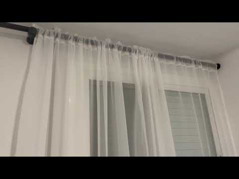 OWENIE Sheer White Curtains, Sheer Curtains 84 inches Long 2 Panels Set, Rod Pocket Voil