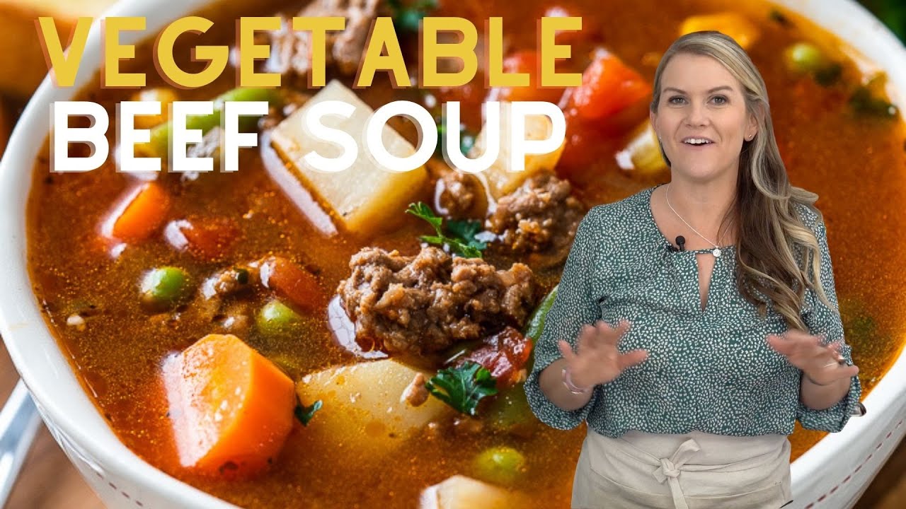 QUICK Vegetable Ground Beef Soup Recipe + Tomato Paste Hack!