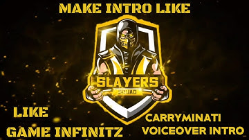 How to make gaming intro in kinemaster || Carryminati Voiceover intro || Tanishq editz