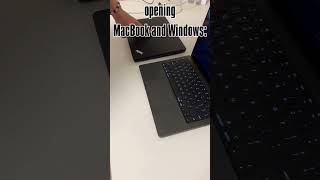 opening MacBook and Windows 💻 #apple #macbook #macbookpro #windows #laptop #tech #lenovo