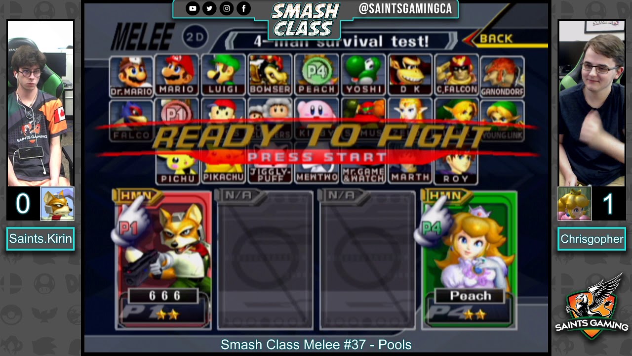 SCM37 - Saints.Kirin (Fox, Falcon) vs. Chrisgopher (Peach) - Pools