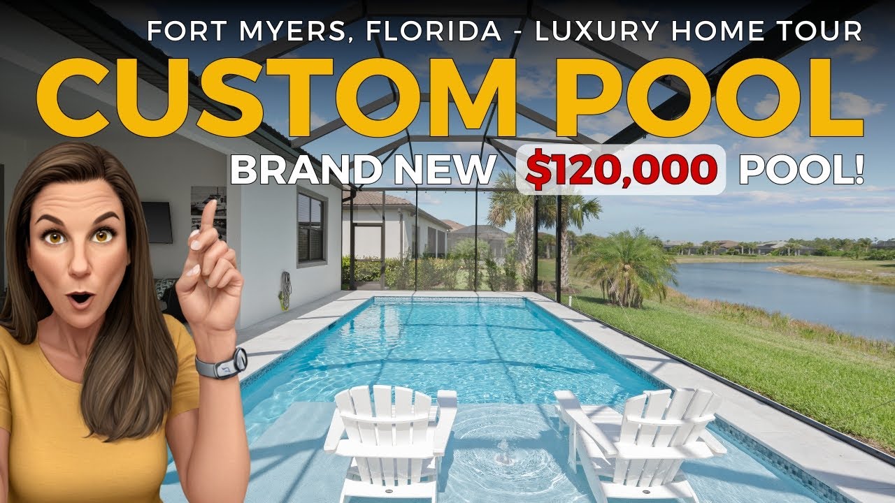 Living in Fort Myers Luxury Home Tour - Custom Pool Home - Bridgetown at The Plantation
