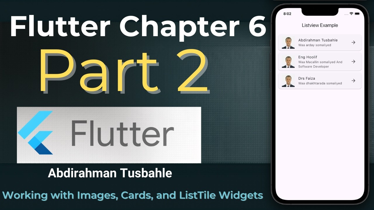 Flutter Chapter 6 Part 2 ListView ListView.builder and ListView ...