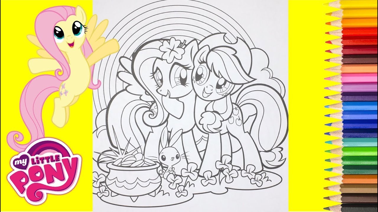 Crayola Coloring Pages Applejack and Fluttershy My little Pony - for