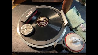 How to clean 78 rpm records, before and after comparison.