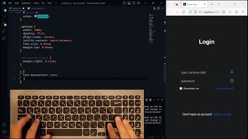 ASMR Programming -  Modern Login Page UI Design - No Talking