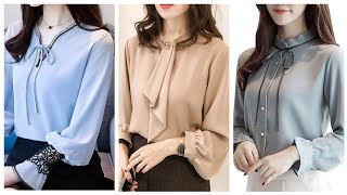 Top 41+ Eye-catching & sophisticated blouse/shirts/tops designs ideas for working women 2021