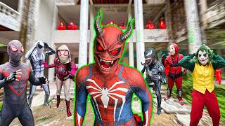 DOUBLE HERO POWER! TWO RED SPIDER-MAN Appear Together to STOP THIEF JOKER!