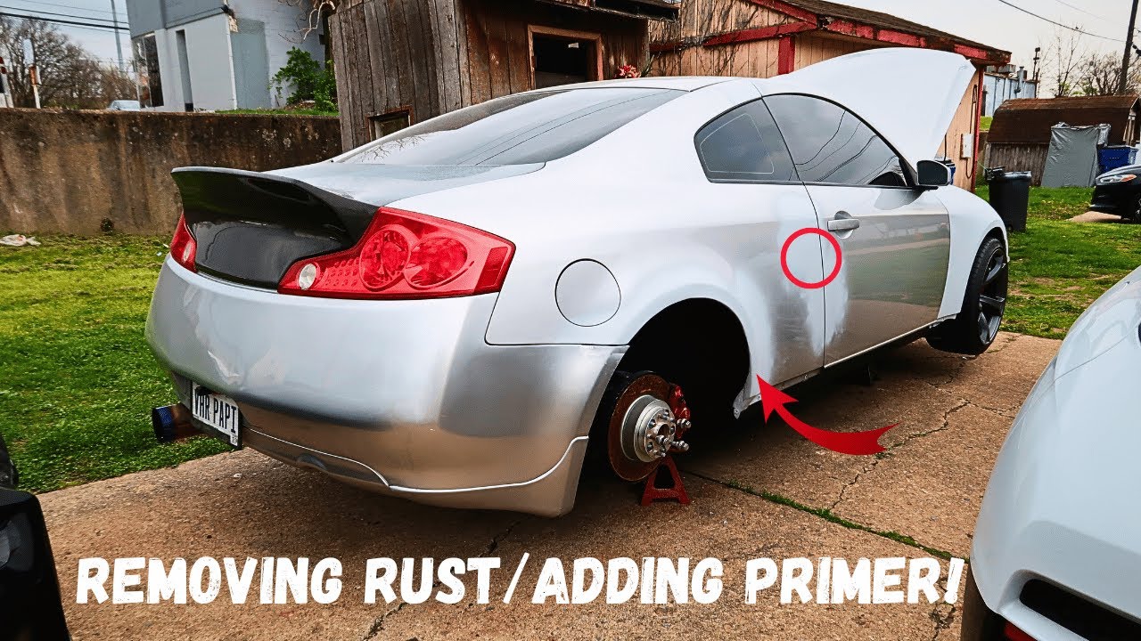 Paint G35 Rear Diff Getting G35 paint ready Pt.1 Removing Rust. - YouTube