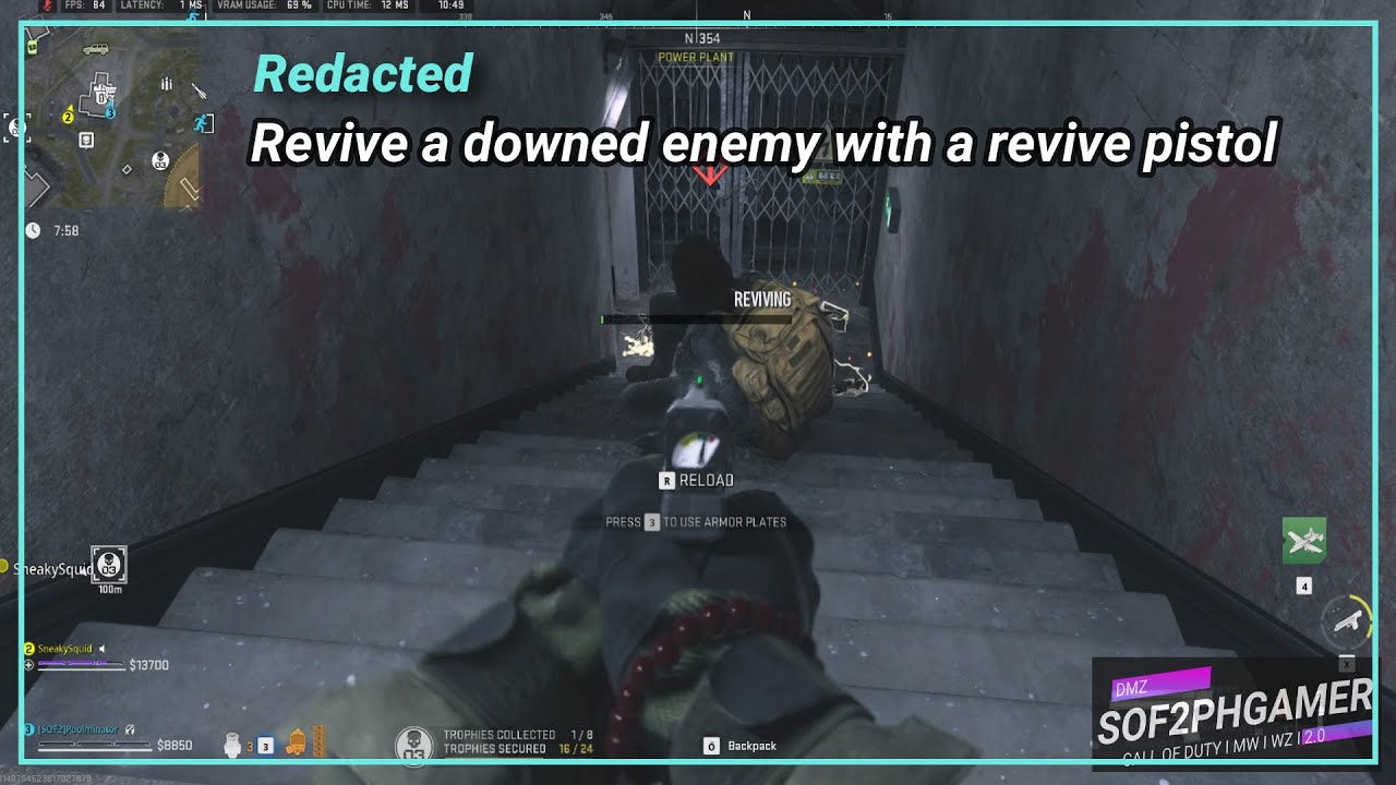 DMZ In Good Health and Spirit Revive a downed enemy with a revive
