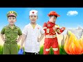 Ước Mơ Làm Bác Sĩ, Cảnh Sát, Lính Cứu Hỏa Giúp Đỡ Mọi Người ♥ Minh Khoa TV