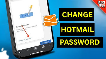 How to Change HotMail Password | 2025