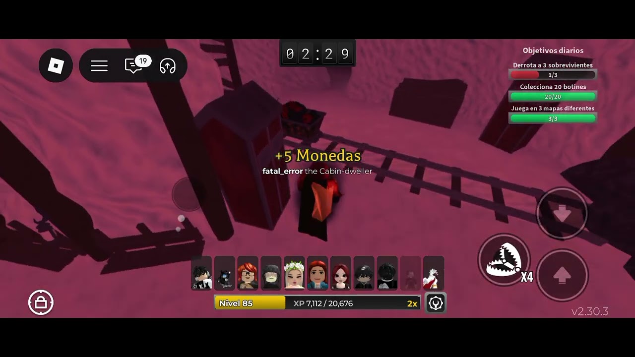 Sobrevive al asesino, gameplay de voldar en el mapa de las minas decorado de navidad 