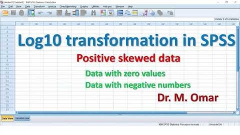 Data transformation of Positive and negative skewed data in SPSS tutorial