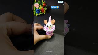Diy Cute pudding toy with Clay 🍮 Easy kids crafts 😱 #claytoy #shorts #diy #kids #cartooncraft #viral