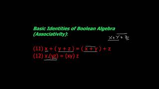 13 Boolean Theorems Algebra
