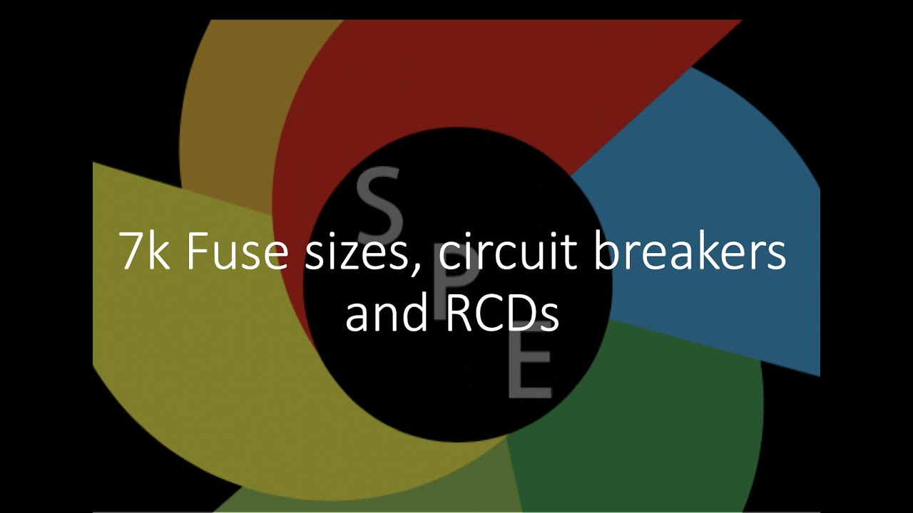 7k Fuse sizes, circuit breakers and RCDs YouTube