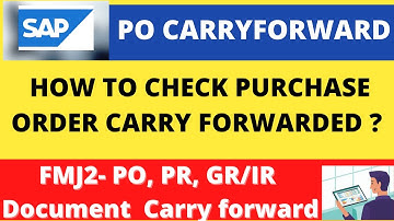 How to Check any Purchase Order is Carry Forwarded from Previous Financial Year to Current Year II