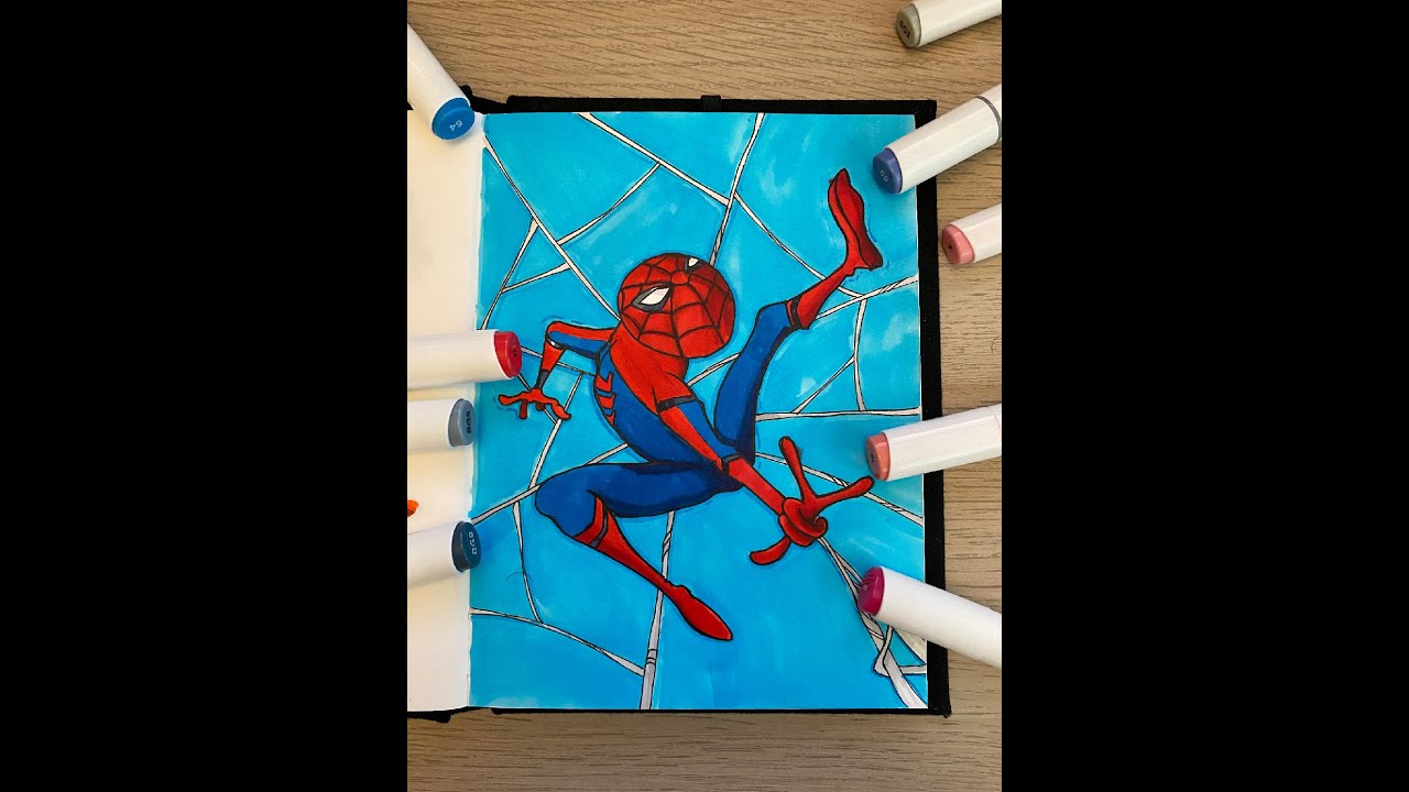 Drawing Spider-man