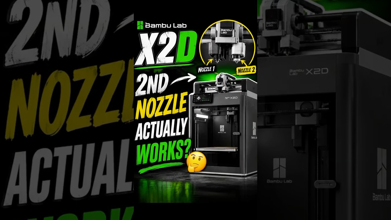 Does the Bambu Lab x2D 2nd Nozzle Actually Work? 🤔👀 - YouTube