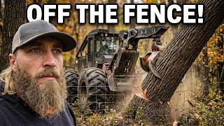We are pushing some nice walnut trees off of the fence! #woodworking #agriculture  #logging #reality